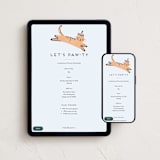 "Pawty Cat" - Online Kids Birthday Invitations in Apricot by Everett Paper Goods - Mobile + desktop layout