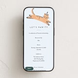 "Pawty Cat" - Online Kids Birthday Invitations in Apricot by Everett Paper Goods - Mobile layout