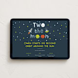 "Two the moon" - Online Kids Birthday Invitations in Midnight by Annie Holmquist - Desktop layout