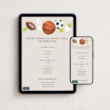 "Have a Ball" - Online Kids Birthday Invitations in Fudge by Alethea and Ruth - Mobile + desktop layout