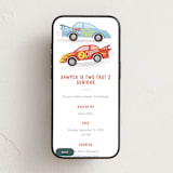 "Two Fast" - Online Kids Birthday Invitations in Racing Red by Jessie Steury - Mobile layout
