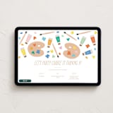 "let's pARTy!" - Online Kids Birthday Invitations in Frost by Ellen Schlegelmilch - Desktop layout