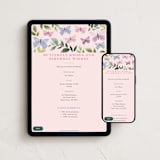 "butterfly kisses" - Online Kids Birthday Invitations in Petal by Karidy Walker - Mobile + desktop layout