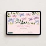 "butterfly kisses" - Online Kids Birthday Invitations in Petal by Karidy Walker - Desktop layout