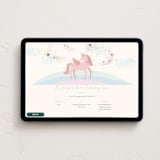 "Unicorn Wishes" - Online Kids Birthday Invitations in Cotton Candy by Pixel and Hank - Desktop layout