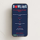 "Bowling birthday party" - Online Kids Birthday Invitations in Blue Slate by Anupama - Mobile layout