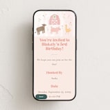 "storybook farm" - Online Kids Birthday Invitations in Strawberry by Jennifer Wick - Mobile layout