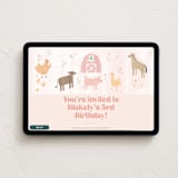 "storybook farm" - Online Kids Birthday Invitations in Strawberry by Jennifer Wick - Desktop layout