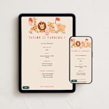 "It's a party" - Online Kids Birthday Invitations in Poppy by Vivian Yiwing - Mobile + desktop layout