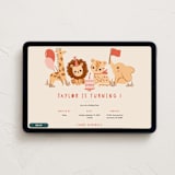 "It's a party" - Online Kids Birthday Invitations in Poppy by Vivian Yiwing - Desktop layout