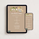 "safari party animals" - Online Kids Birthday Invitations in Linen by Karidy Walker - Mobile + desktop layout