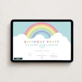 "Pastel Rainbow Sparkles" - Online Kids Birthday Invitations in Mint by Maria Alou - Desktop layout