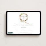 "Floral Crown" - Online Kids Birthday Invitations in Rose by Karidy Walker - Desktop layout