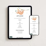 "Party Sloth" - Online Kids Birthday Invitations in Emerald by Melissa Egan of Pistols - Mobile + desktop layout