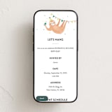 "Party Sloth" - Online Kids Birthday Invitations in Emerald by Melissa Egan of Pistols - Mobile layout