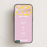 "Go Bananas" - Online Kids Birthday Invitations in Mixed Berry by Baumbirdy - Mobile layout