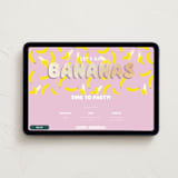 "Go Bananas" - Online Kids Birthday Invitations in Mixed Berry by Baumbirdy - Desktop layout