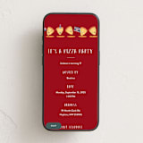 "It's A Pizza Party" - Online Kids Birthday Invitations in Tomato by Katie Zimpel - Mobile layout