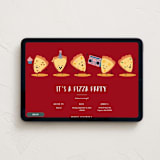 "It's A Pizza Party" - Online Kids Birthday Invitations in Tomato by Katie Zimpel - Desktop layout
