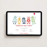 "robots" - Online Kids Birthday Invitations in Confetti by peetie design - Desktop layout