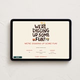 "Digging" - Online Kids Birthday Invitations in Dirt by Megan Cash - Desktop layout