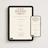 "Sprinkle Dots" - Online Kids Birthday Invitations in Brights by Inkblot Design - Mobile + desktop layout
