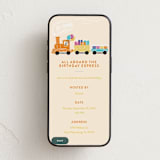 "The Birthday Express" - Online Kids Birthday Invitations in Sunset by Shiny Penny Studio - Mobile layout