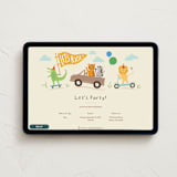 "Let's ride" - Online Kids Birthday Invitations in Crepe by Jennifer Wick - Desktop layout