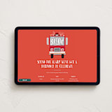 "Sound the Alarm Firetruck" - Online Kids Birthday Invitations in Fire by Alethea and Ruth - Desktop layout