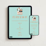 "Digger Cake" - Online Kids Birthday Invitations in Mint by Alethea and Ruth - Mobile + desktop layout
