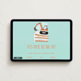 "Digger Cake" - Online Kids Birthday Invitations in Mint by Alethea and Ruth - Desktop layout