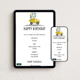 "loads of fun" - Online Kids Birthday Invitations in School Bus by Karidy Walker - Mobile + desktop layout