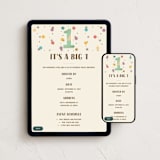 "Mod One" - Online Kids Birthday Invitations in Champagne by Oma N. Ramkhelawan - Mobile + desktop layout