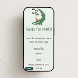 "Party Croc" - Online Kids Birthday Invitations in Forest by Vera Lim - Mobile layout