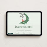"Party Croc" - Online Kids Birthday Invitations in Forest by Vera Lim - Desktop layout