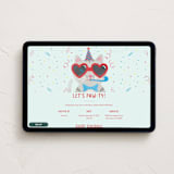"Coolest Cat" - Online Kids Birthday Invitations in Sky by Shirley Lin Schneider - Desktop layout