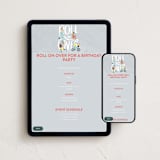 "Roll on Over" - Online Kids Birthday Invitations in Cupcake by Shiny Penny Studio - Mobile + desktop layout