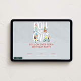 "Roll on Over" - Online Kids Birthday Invitations in Cupcake by Shiny Penny Studio - Desktop layout