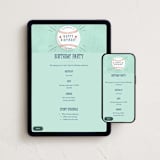 "Baseball Birthday" - Online Kids Birthday Invitations in Sky by Robert and Stella - Mobile + desktop layout