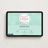 "Baseball Birthday" - Online Kids Birthday Invitations in Sky by Robert and Stella - Desktop layout
