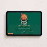 "Swishing You a Happy Birthday" - Online Kids Birthday Invitations in Jungle by Becky Nimoy - Desktop layout