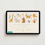 "Wild party" - Online Kids Birthday Invitations in Sherbet by Creo Study - Desktop layout
