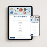 "Game Time" - Online Kids Birthday Invitations in Lake by Teju Reval - Mobile + desktop layout