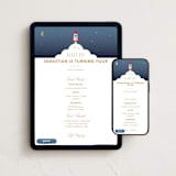 "Blast Off Rocket" - Online Kids Birthday Invitations in Sky by Kristen Smith - Mobile + desktop layout