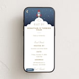 "Blast Off Rocket" - Online Kids Birthday Invitations in Sky by Kristen Smith - Mobile layout