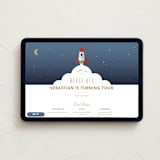 "Blast Off Rocket" - Online Kids Birthday Invitations in Sky by Kristen Smith - Desktop layout