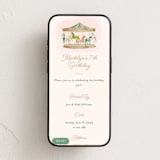 "Carousel" - Online Kids Birthday Invitations in Cotton Candy by Morgan Kendall - Mobile layout
