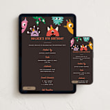 "Monsters" - Online Kids Birthday Invitations in Skittles by Morgan Kendall - Mobile + desktop layout