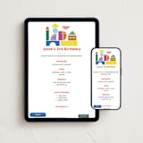 "Blocks" - Online Kids Birthday Invitations in Rainbow by Morgan Kendall - Mobile + desktop layout