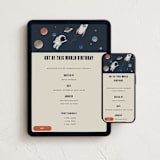 "Out of this World" - Online Kids Birthday Invitations in Apollo by Maja Cunningham - Mobile + desktop layout